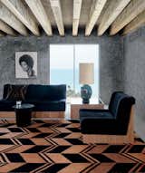 Pieces like the low-slung Vaneri seating collection and graphic Traverse rug combine to create an edgy 1970s vibe.
