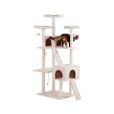 Frisco 72-in Large Base Faux Fur Cat Tree & Condo