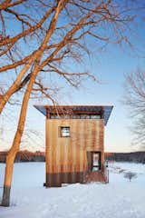 The corrugated, Cor-Ten steel siding has begun to develop a patina. "We considered painted steel also," says Wagner, "but Cor-Ten will last longer and it gives that nice, rusty feel."