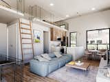 A ladder-accessible sleeping loft suggests a way to optimize spatial efficiency in coach houses restricted to no more than 700 square feet of living space.  Photo 9 of 11 in Everything You Need to Know About Building an ADU in Chicago