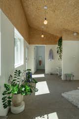 Radiant floor heating moves hot water through pipes in the ADU’s concrete floor.