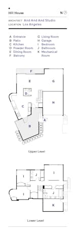Floor plan of Hill House by And And And Studio  Photo 16 of 16 in In L.A.’s Silver Lake Neighborhood, a Renovation Takes Advantage of Enviable Views