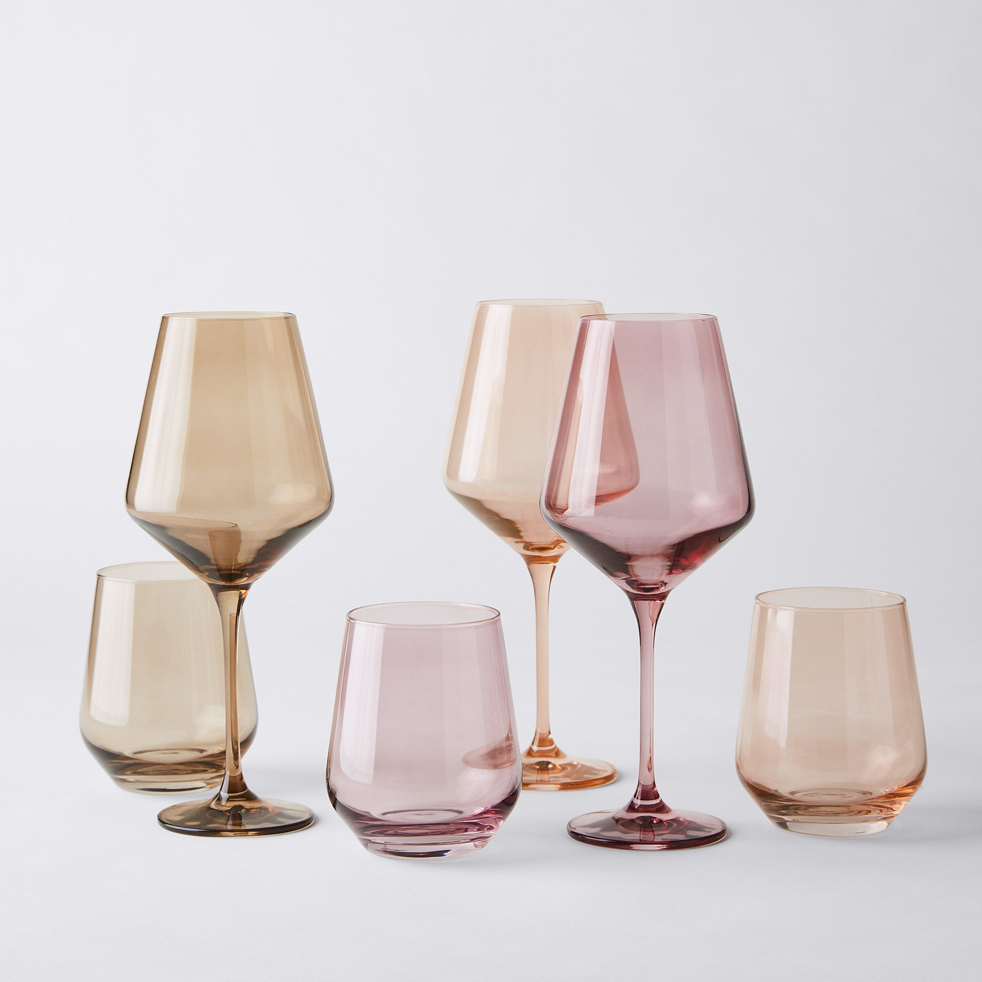 Estelle Hand Blown Colored Wine Glasses Set of 6 by Food52 Dwell