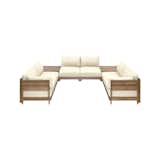Chicory Modular Teak Outdoor 6-Seater U-Sectional and Storage Coffee Tables