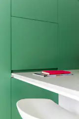 The quartz countertops from Caesarstone.