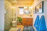 "The bath features Spanish Majorca tiles and a thermostatic rain head shower," says the listing agent.