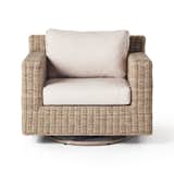 Terra Outdoor Sausalito Swivel Lounge Chair in Natural Wicker