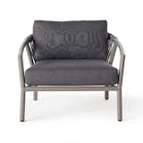 Terra Outdoor Harborside Lounge Chair in Quartz Grey Aluminum