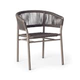 Terra Outdoor Atlantic Dining Chair in Quartz Grey Aluminum