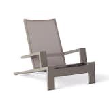 Terra Outdoor Breeze Adirondack Chair in Quartz Grey Composite and Latte Mesh