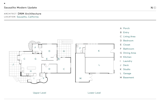 Floor Plan of Sausalito Modern Update by DNM Architecture