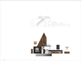 Michael Waldron created this sketch of the Away Frame to inform the design of the completed project.  Photo 16 of 17 in A Family’s Matte Black A-Frame Becomes More Than a Weekend Getaway