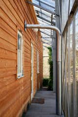 The wood for the core home is pine treated with linseed oil. "It's not luxury. But that's also part of the idea," Marie says.