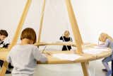 Marija Kojić’s worskspace/play structure, showcased in the Young Balkan Designers exhibition at Salone del Mobile.