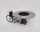 Italian designer Marco Brenna’s Camelot Table accommodates wheelchairs and stationary chairs with equal ease.