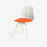 Noho Chair - Cloud with Sunset Half Topper