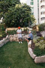 The backyard, designed by local landscape architecture firm and frequent Fala collaborator Pomo, is a natural place to bask in the city’s mild climate. “We love being here. We’re very grateful for it,” Braddlee says. “We don’t take it for granted.”  Photo 10 of 66 in Garden by meg babani from An American Couple Turn a Portuguese Storefront Into Their Dream Home