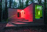 Neon and Day-Glo Meet Pine in This Rental Cabin in the Wisconsin Woods