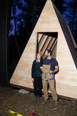 standing in front of the final a-frame