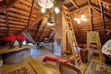 A sizable attic provides both recreational and storage space.