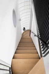 The home boasts captivating oak herringbone flooring throughout. The curved window at the front of the house saturates the corridor and stairwell with light across two floors.&nbsp;