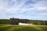 "The home, while obviously modern, also pays homage to the old agricultural buildings, barns, and silos of the Hudson Valley with rough facades weathered from sitting in the elements for a hundred or more years," notes the agent.