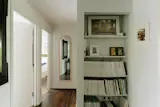 Built-in shelving can be found peppered throughout the interiors.
