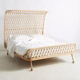 Anthropologie Curved Rattan Bed