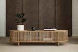 Helsinki-based Poiat is a multidisciplinary design studio whose works range from interior architecture to finely crafted furniture. Their latest launch, a low sideboard for the Bastone collection, features a spindled structure designed to emulate the way that light falls through a forest of tall trees.