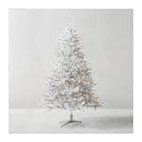 Artificial Silver Tinsel Pre-lit Christmas Tree
