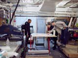 Owen, Nick Roseboro, and Alessandro Orsini review proofs of a set of their drawings featured in Parallel Rules. Nick and Alessandro are principals of Brooklyn design firm Architensions.  Photo 5 of 15 in A Storied Downtown New York Architecture Gallery Finds New Life