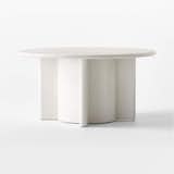 Geary Round White Wood Dining Table