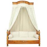 French Empire Egyptian Revival Daybed with Demilune Canopy
