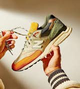 Clothing designer Ronnie Fieg’s redesigned New Balance 998, a collaboration with his streetwear label, Kith, and the Frank Lloyd Wright Foundation, is inspired by the famous architect’s unbuilt concept for a new society.  Photo 2 of 4 in The Hypebeasts Have Come for Frank Lloyd Wright