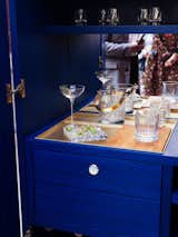 …a bright blue bar cabinet by fellow Istanbulites Studio Lugo…