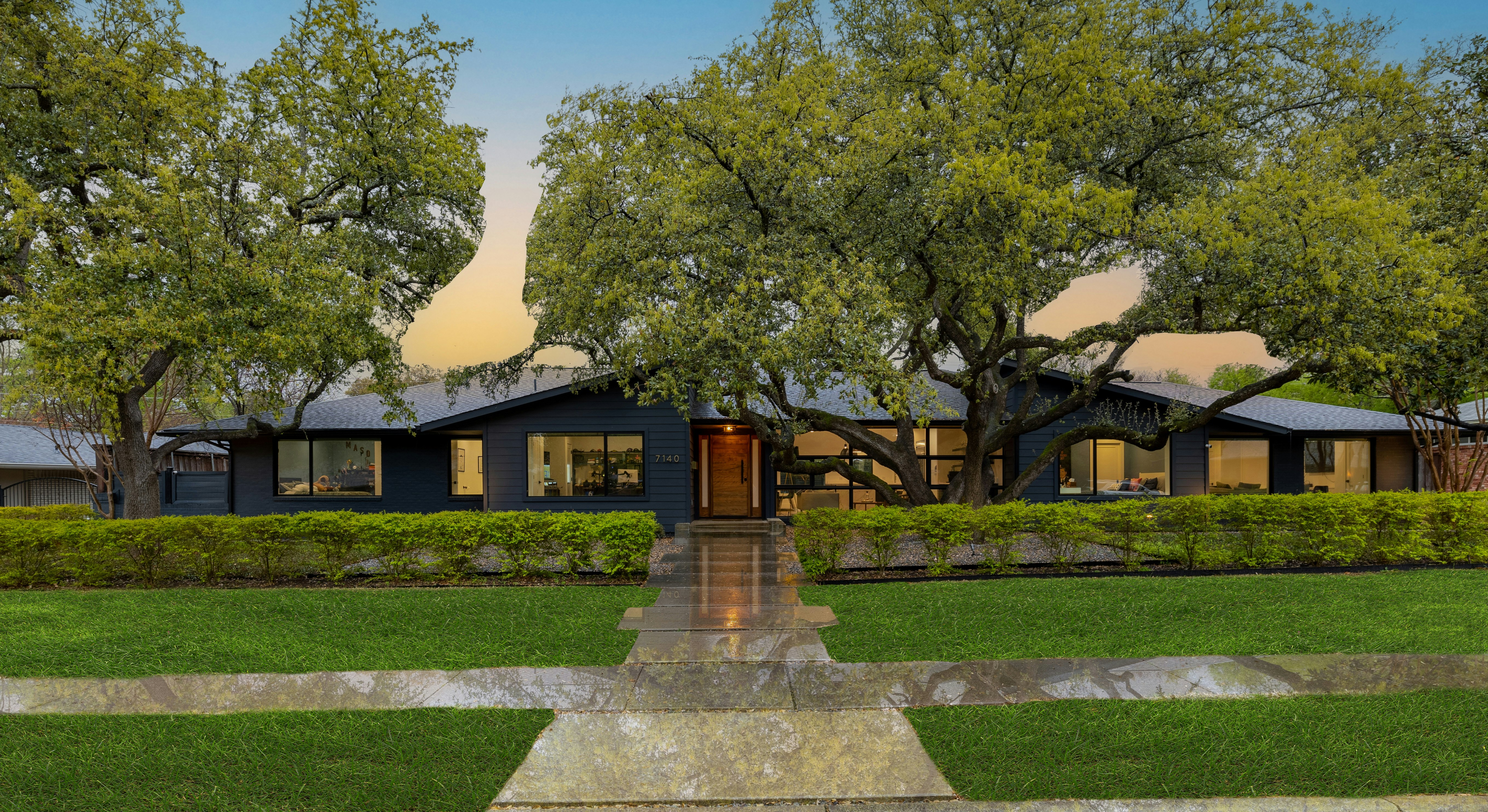 Ranch Style House Trees