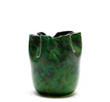 Paul Arnhold Forest Green Glitter Wavy Vase
