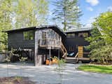 Exterior of Black Midcentury Cabin Near Seattle