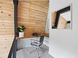 Office in Black Midcentury Cabin Near Seattle