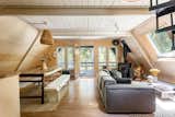 Living Area of Pine Hill A-Frame by Studio Bunkley