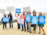 Surfrider members campaign against resident and venture capitalist Vinod Khosla’s attempt to close Martin’s Beach to the public.  Photo 4 of 5 in Who Gets to Use the Beach?