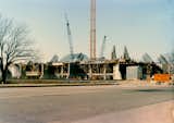 Photo of Memphis Pyramid during early stages of construction