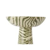 Green & White Stripe Chalice Bowl by Henry Holland Studio