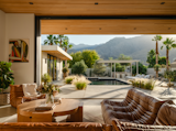 Living Area of Palm Springs home by Framework Design + Build and Studio AR&D