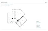 Floor Plan of Butterfly House by Oliver Leech Architects