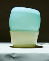 38	Green and turquoise marshmallow lamp by Heven studio.