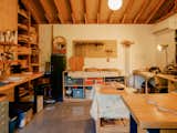 Interior of Los Angeles workshop of Adi Goodrich, founder of Sing Thing.