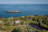 Aerial View of Island Home in Maine