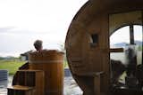 Redwood Outdoors barrel panorama sauna and cedar-sided Alaskan Cold Plunge tub.