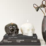 West Elm Molded Skull Candle
